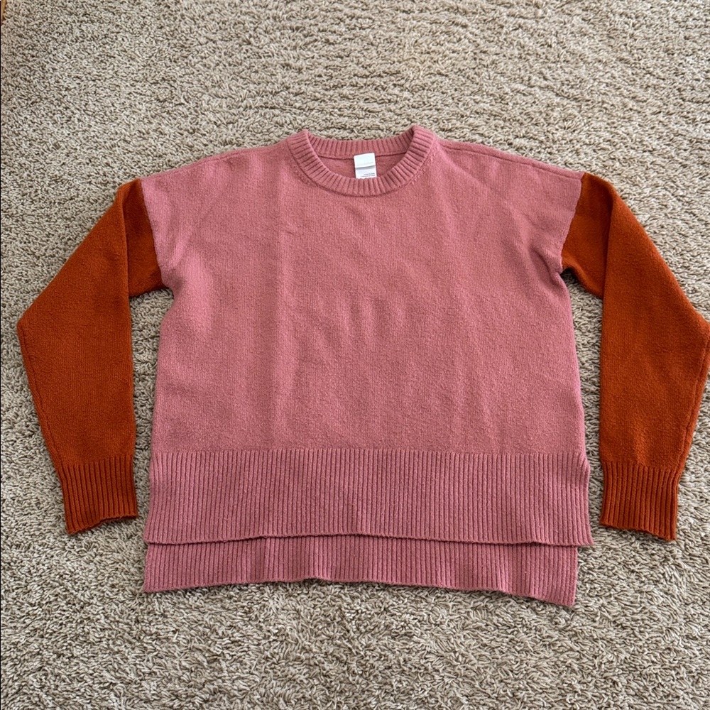 Lole Camille Crew Neck Women's Merino Wool Hi-Lo Boxy Sweater, sz S